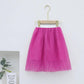 Baby Girls Princess Mesh Skirts Summer Kids Heart Print Clothing Children Sweet Party Costumes 3-7Y