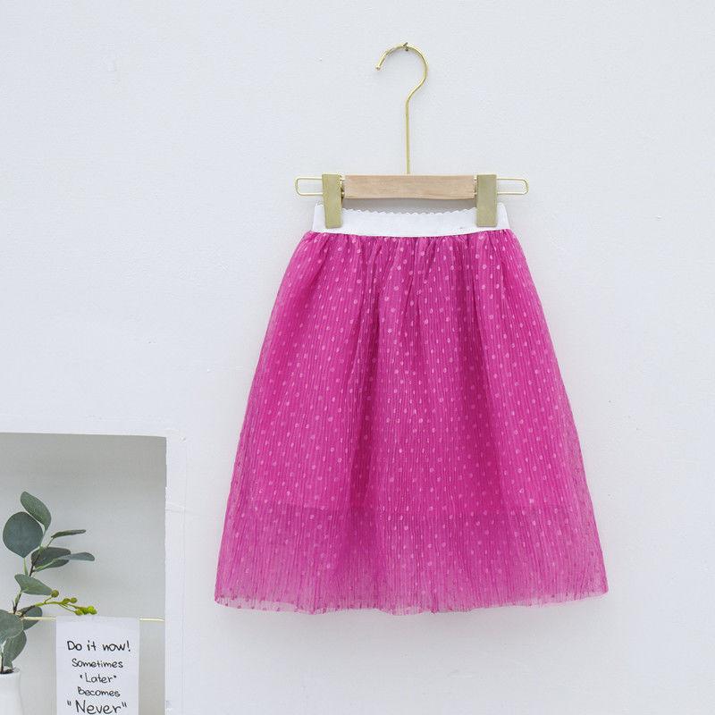 Baby Girls Princess Mesh Skirts Summer Kids Heart Print Clothing Children Sweet Party Costumes 3-7Y