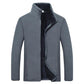 Middle-aged and Elderly Men's Jacket Autumn and Winter Plus Velvet Thick Cotton Coat Warm Fleece Jacket