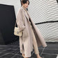 Urban Fashion Solid Women Casual Woolen Coat Female Long Windbreaker Jackets Korean Wool Coat Lady Overcoats