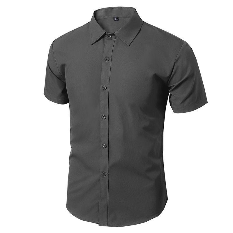 Men's Short-sleeved Business Shirts Plus Fat Plus Size Occupational Formal Wear Men's Casual Suit Shirts