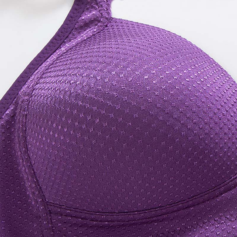 Female Thin No Steel Rings Gathering Large Size Large Cups Receiving Breasts Anti-sagging Breathable Lifting Shaped Fashion Jacquard Design Bras