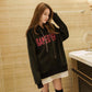 Cotton Women's Sweatshirt Wild Large Size Long Sleeve Warm Hood Top Autumn Winter Sweatshirt