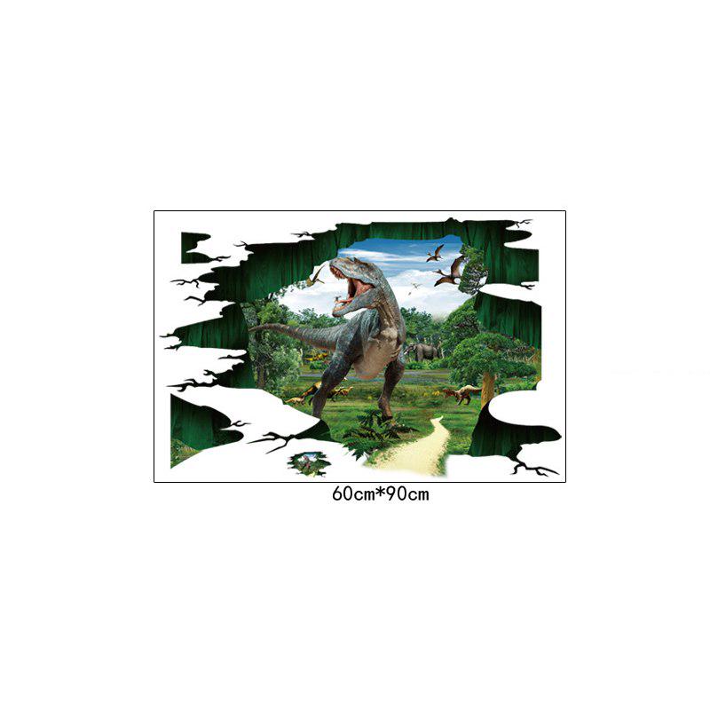 [sticker ]Dinosaur Paradise Wall Stickers Broke 3d Removable Wall Sticker For Kids Rooms Nursery Vi