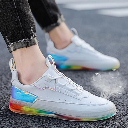 Leather Men Casual Shoes Fashion Sneakers Footwear Soft Rubber Male Flats Shoe White Mens Shoes Sales Man Designer