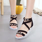 Women's Summer Flat Sandals Student Korean Style All-match Mid-heel Wedges Beach Shoes Bohemian Fairy Shoes
