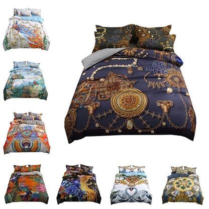 WTEMPO Airdom New Design 3D Bedding Set Bohemia Printed Bedspread Queen King Polyester Bedding 3pcs