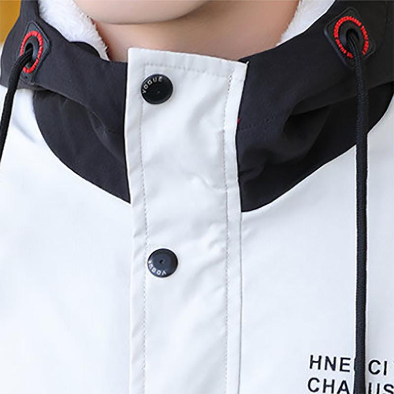 Men's Autumn and Winter Jackets, Youth Jackets, Korean Style Slim Plus Velvet Plus Cotton Jackets
