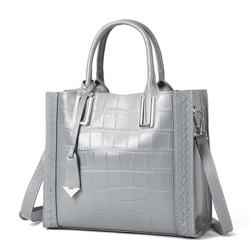 The First Layer of Cowhide Crocodile Pattern Women's Handbags Shoulder Bag Women Fashion Shopping Leather Handbags Large Bags