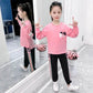 Girls' Suits Spring Clothes Korean Version Children's Spring and Autumn Loose Sweater Sports Comfortable Leisure All-match Two-piece Suit