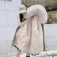 Winter Coat Shawl Jacket Hood Faux Fur Scarf Collar Overcoat Necks Down Coat Accessories