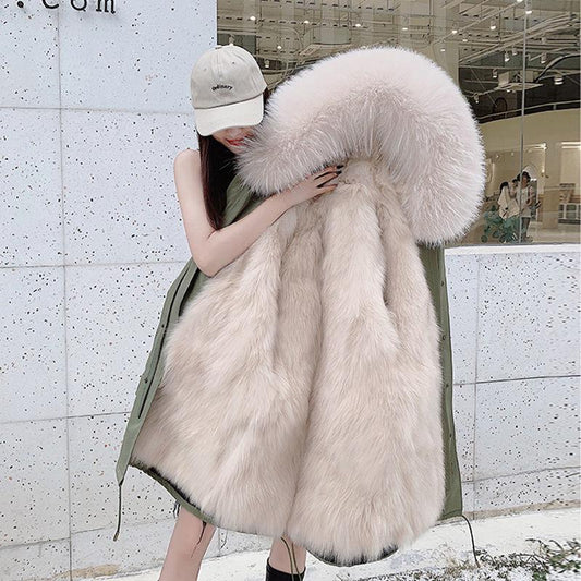 Winter Coat Shawl Jacket Hood Faux Fur Scarf Collar Overcoat Necks Down Coat Accessories