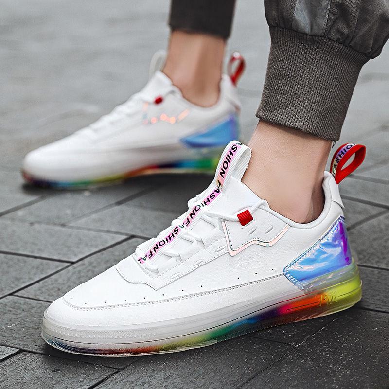 Leather Men Casual Shoes Fashion Sneakers Footwear Soft Rubber Male Flats Shoe White Mens Shoes Sales Man Designer