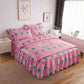Lace Bed Skirt set Pillowcase Bedding Bed Sheet Mattress cover Girls Bedspread King Queen