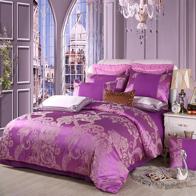 Luxury Jacquard Bedding Set Single Queen King Size Duvet Cover Set Bed Linen Quilt Cover
