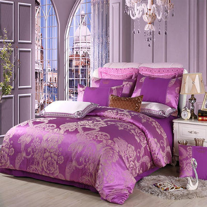 Luxury Jacquard Bedding Set Single Queen King Size Duvet Cover Set Bed Linen Quilt Cover