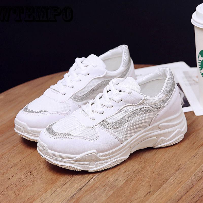 Sneakers Women Trendy Chunky Dad Shoe Laces Platform Shoes Camouflage Sneakers
