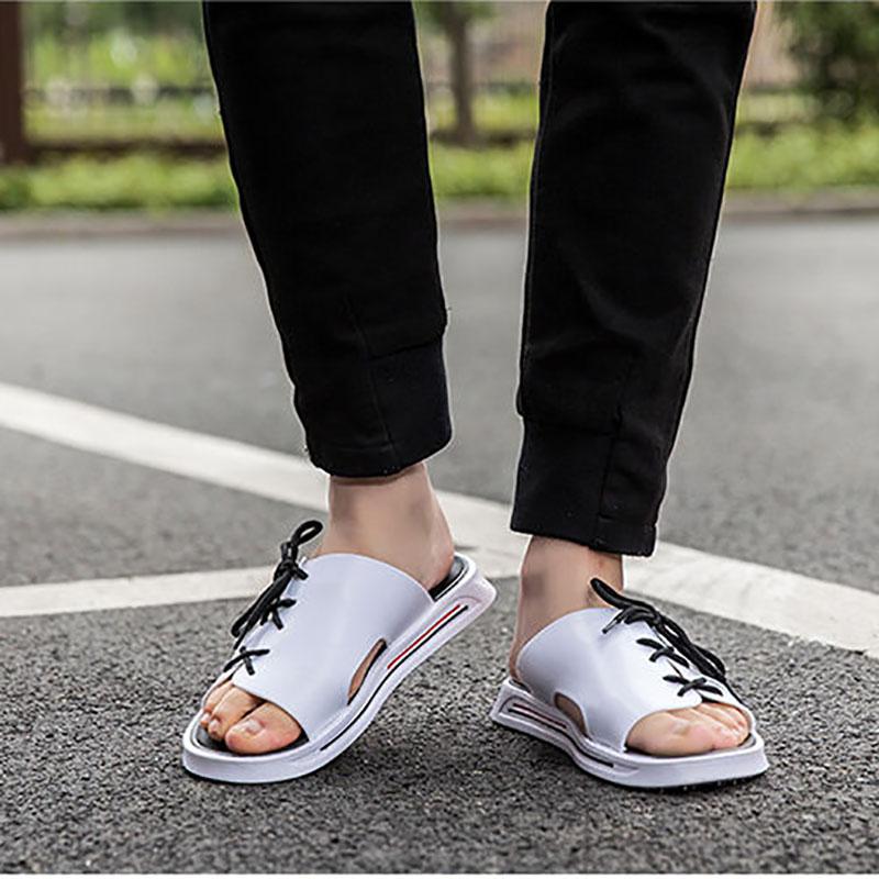 Men's Slippers Summer Korean Outdoor Trend Thick-soled Outer Wear Net Red Strap Sandals and Slippers