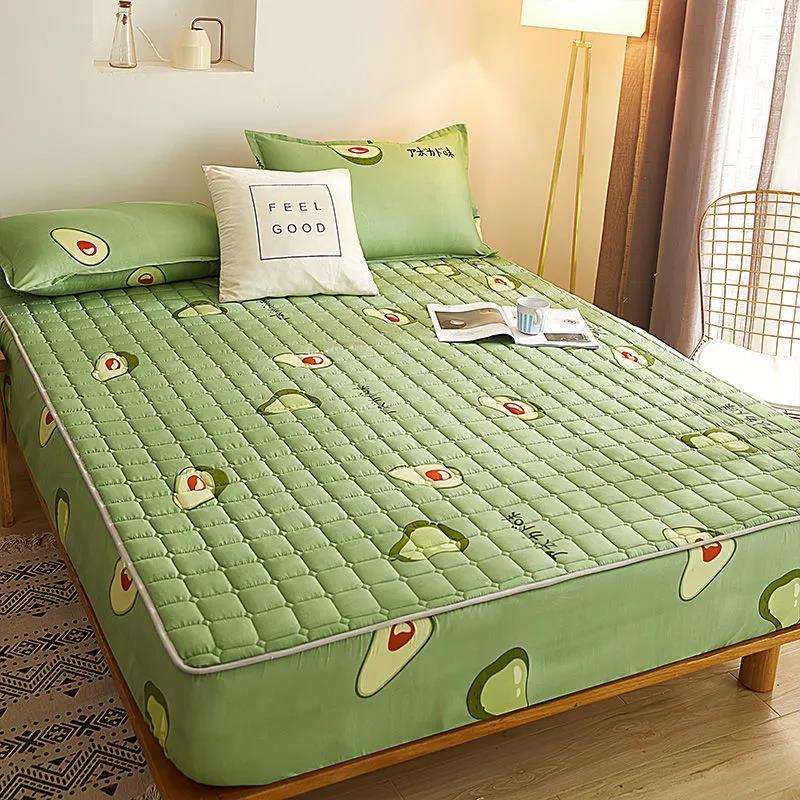 Thickened Mattress Cover Quilted Bed Sheet Cover Single and Double Skin-friendly Breathable Mattress Dust Cover Simmons Protective Cover