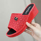 Ladies Summer Sandals and Slippers All-match Outer Wear Wedge Heel Fashion Trend Non-slip Beach Shoes