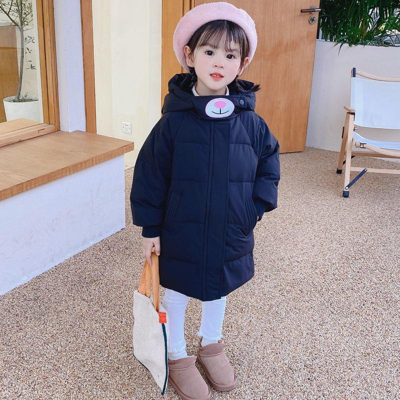 White Duck Down Girls Down Jacket Thickened Mid-length Windproof Warm Jacket