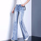 High Waist Denim Women Flare Pants Street Sexy Vintage Ladies Flared Trousers Bell Bottom Jeans