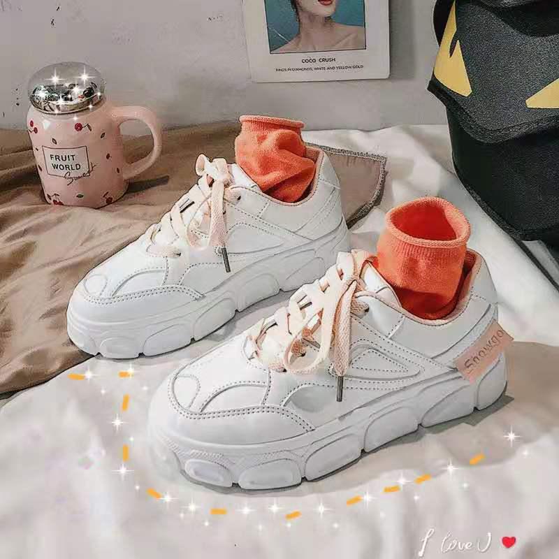 Summer Women White Sneakers Mesh Patchwork Dad Shoes Casual Thick Heel White Shoes Designer Breathable Running Platform Sneakers