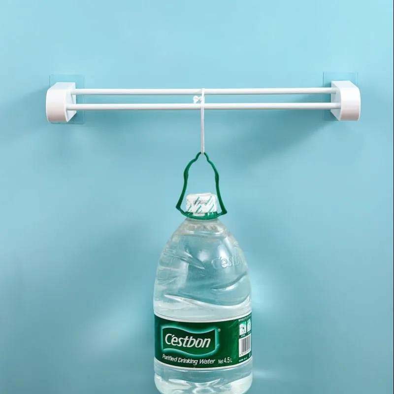 Bathroom Towel Rack Double Pole Hanging Towel Wall Hanging Bathroom Multifunctional Shelf