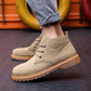 Men Boots Anti-Skidding Leather Shoes Men Autumn Winter Men Shoes Short Snow Boots Durable Outsole