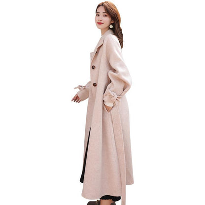 Plus Size Office Lady Trench Coat for Women's Windbreaker Spring Autumn Long Coat Windbreaker Winter Clothes Female Coat