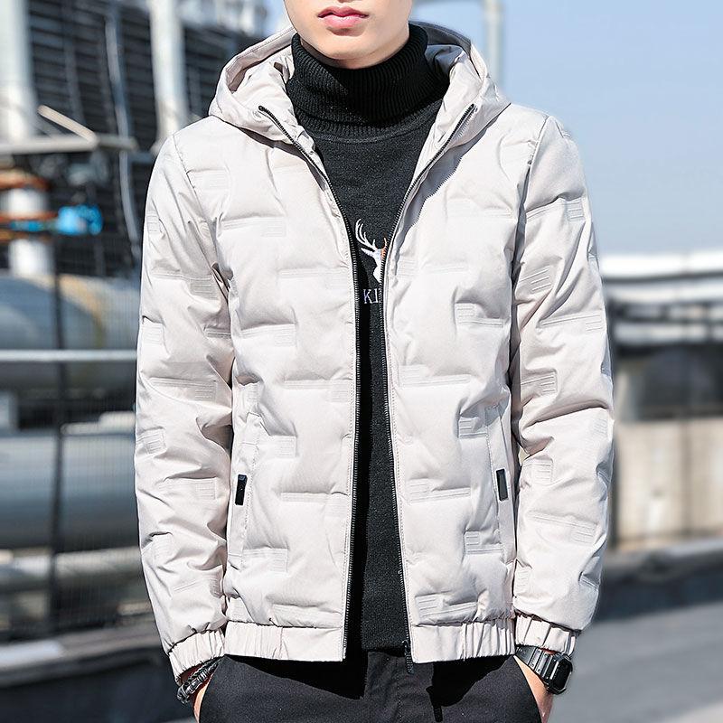 Thick Down Down Padded Jacket Men's Winter Jacket Stand-up Collar Short Large Size Trendy Padded Jacket Men's