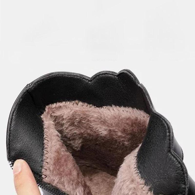 Winter Flat-bottomed Comfort and Warmth Plus Velvet Cotton Shoes Soft-soled Non-slip All-match Ankle Boots