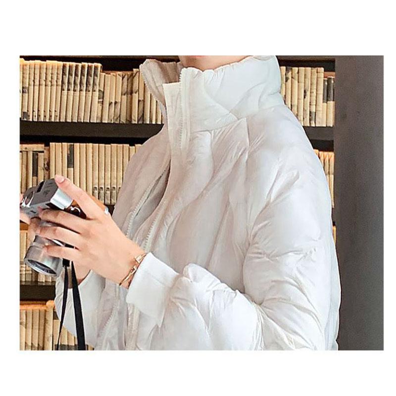 Women's Long Winter Jacket Stand Collar Windproof Warm Down Jacket Oversized Cotton Padded Parka