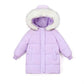 Children's Windproof Mid-length Girls' Warm Down Jacket Thickened Fur Collar Winter Coat