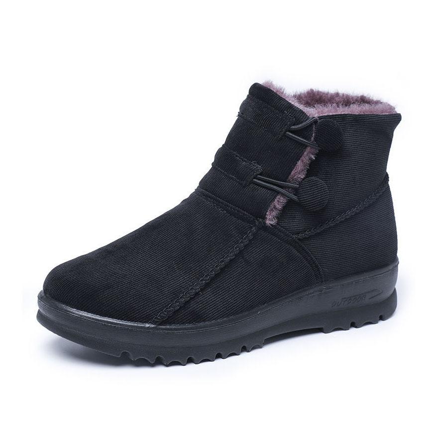 Women's Winter Cloth Shoes Plus Velvet Thick Warm Snow Boots Non-slip Wear-resistant Mother's Cotton Boots