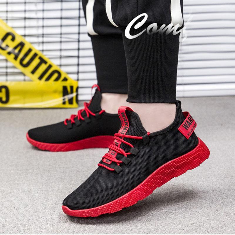 Men's Shoes Casual Running Shoes Men's Sports Shoes Mesh Shoes Solid Color Summer Lace Light Non-slip Shoes