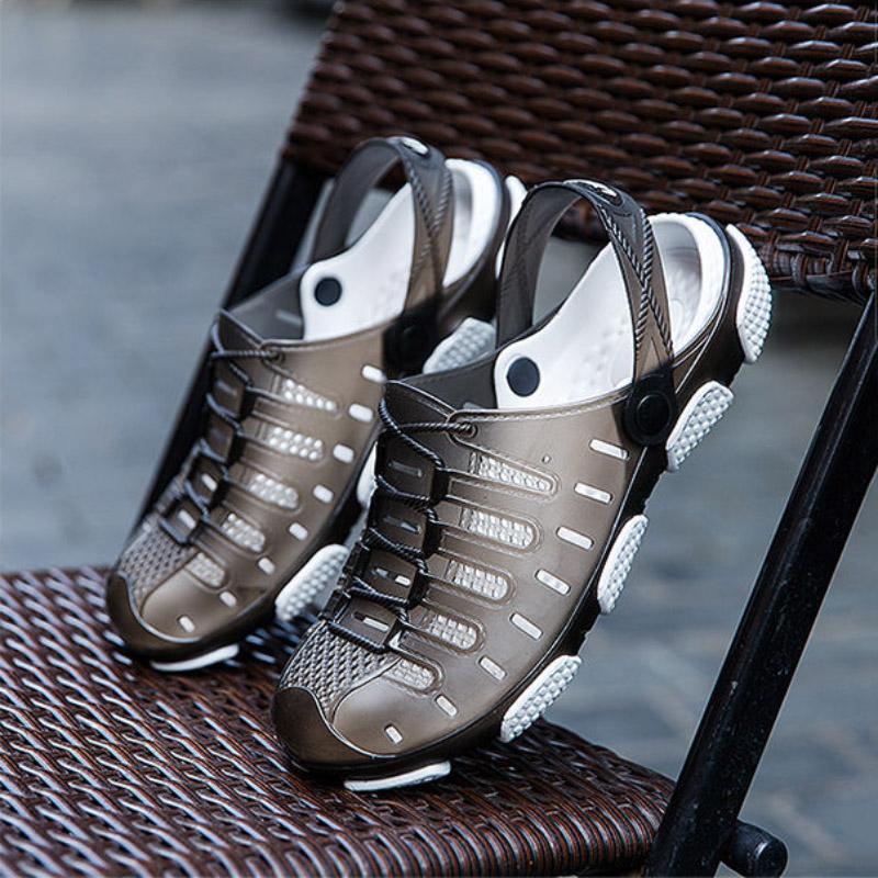 Men Sandals EVA Breathable Beach Shoes for Men Light Solid Summer Male Sandals Size 40-45 Casual Men Slippers