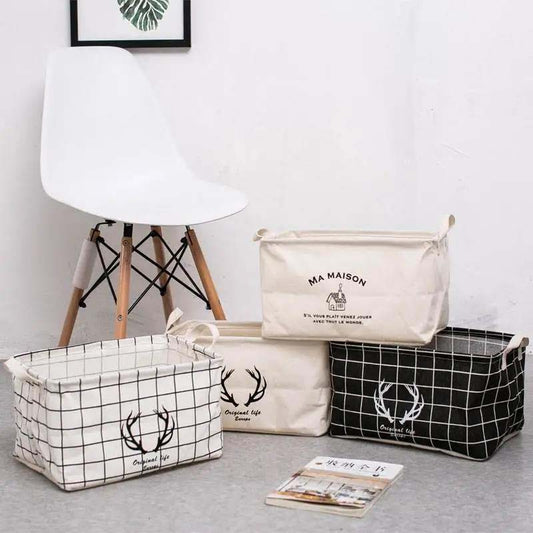 Fabric Storage Box Large Size Bedroom Clothes Storage Box Desktop Cosmetics Finishing Toy Snack Storage Box