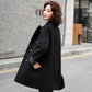 Fashion Winter Jacket Women's Double Breasted Mid-length Wool Coat Solid Color Loose Female Woolen Jacket Plus Size S-XL