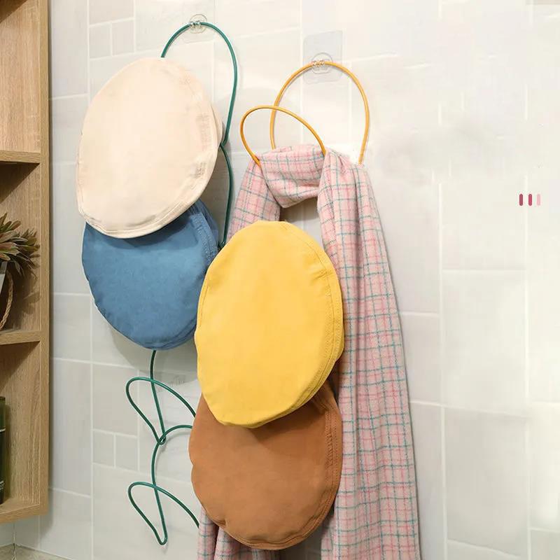 5PCS Hanging Hat Storage Rack Hanger Hook Storage Artifact Door Home Wall Hanging Rack Hat Rack Door Back Shelf Support Bathroom Towel Rack