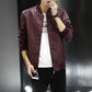 Fashion Autumn Male Leather Jacket Black Brown Mens Stand Collar Coats Leather Biker Jackets