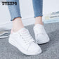 Women Platform Creepers White Flat Student Girls Sport Shoes Sneakers