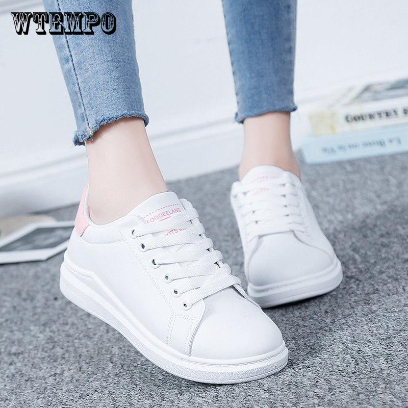 Women Platform Creepers White Flat Student Girls Sport Shoes Sneakers