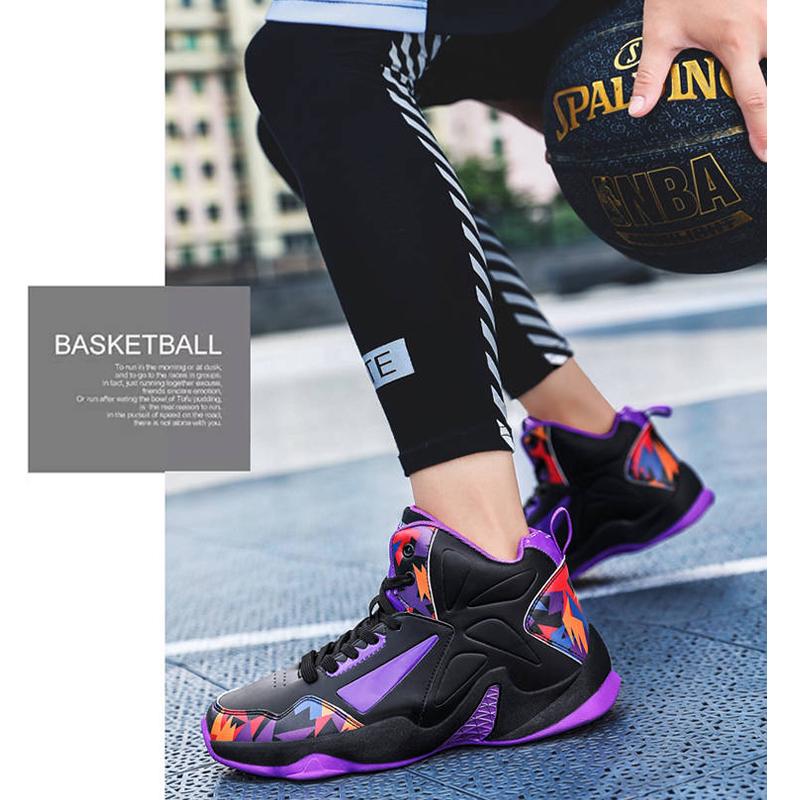 Men's Basketball Shoes Breathable Non-Slip Wearable Sports Shoes Athletic Basketball Sneakers