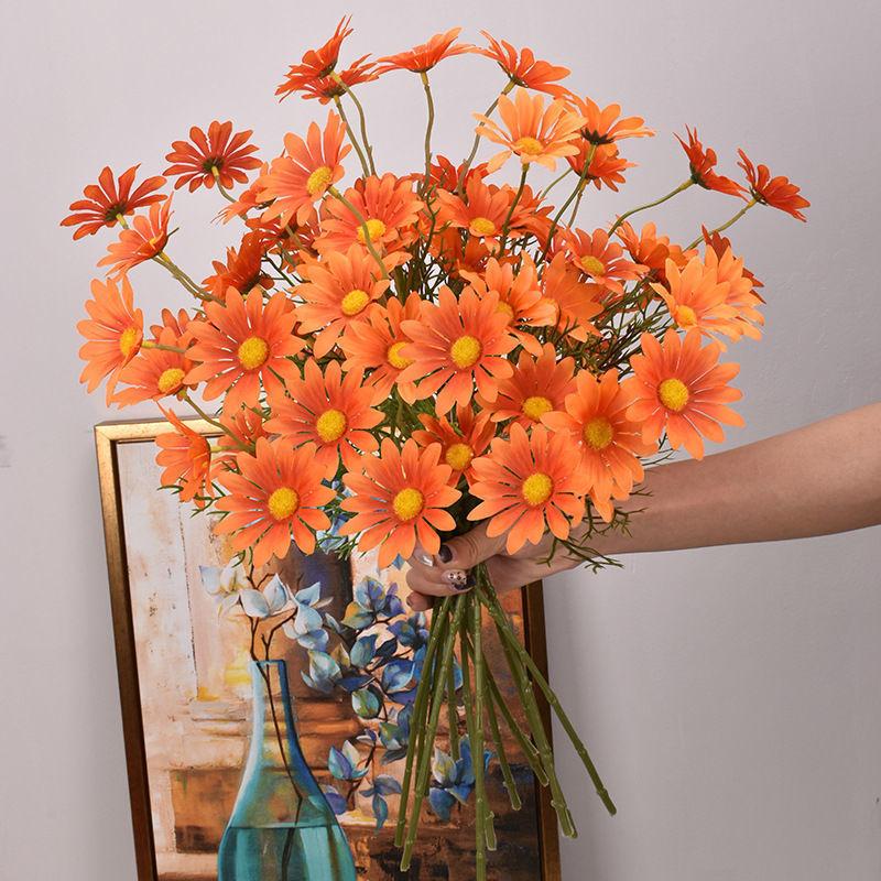 Small Daisy Fake Flower Simulation Flower 5 Dutch Chrysanthemum Chamomile Gerbera Cosmos Photo Shooting Props Home Decoration