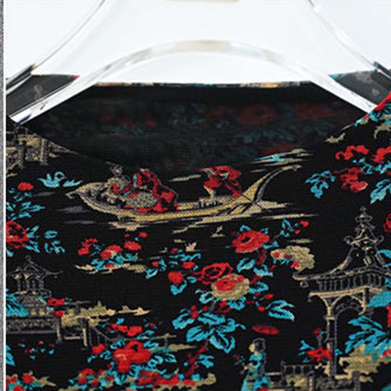 Women's Spring and Autumn Bottoming Shirt  Thin Print Slim Half Turtleneck Letter Top T-shirt