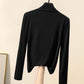 Spring New Women's Half Turtleneck Bottoming Shirt with A Slim Plus Size Top