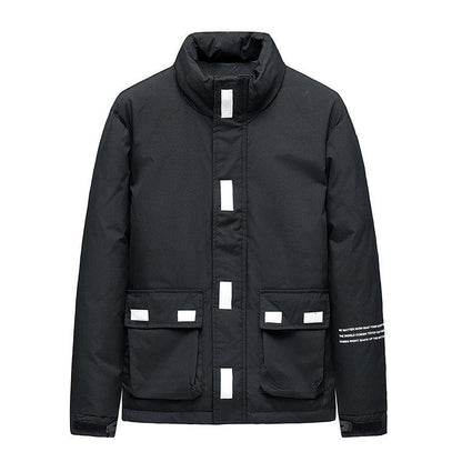 Jacket Men's Trendy Cotton Jacket Loose Warm Cotton Jacket Cotton Jacket All-match Thick Simple Bread Jacket