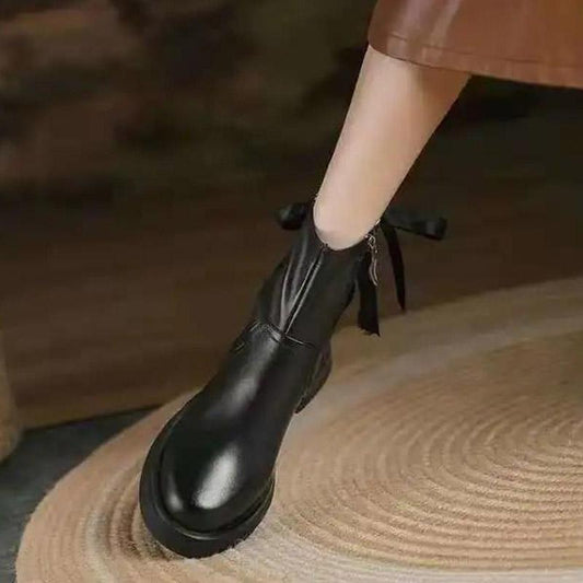 Winter Women Real Soft Leather Martin Boots Women Ins Cool British Style Short Boots Boots