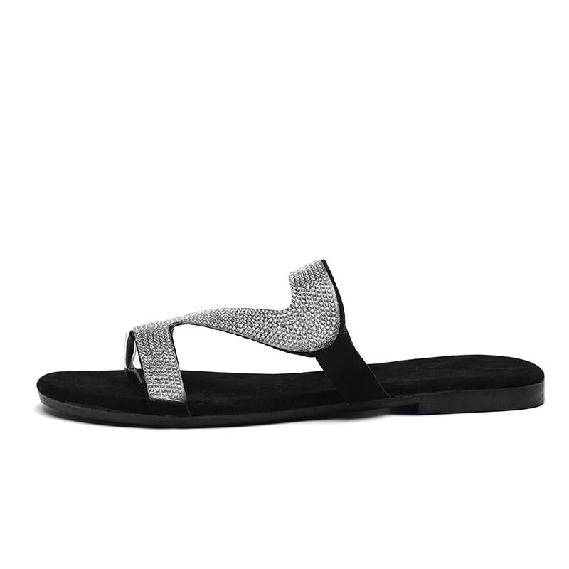 Women Summer Flat Bling Slippers Transparent Soft Jelly Shoes Female Flip Flops Sandals Outdoor Beach Ladies Slides Plus Size